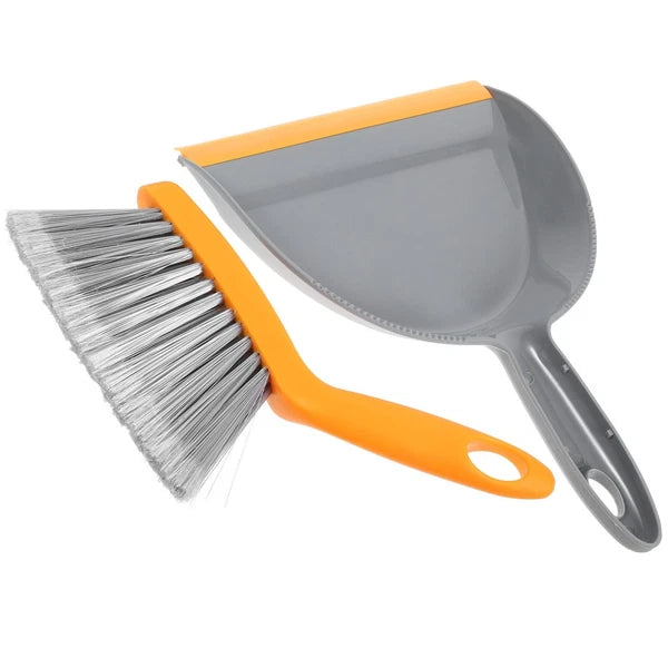 1 Set Desktop Dustpan Brush Set Small Mini Scrubber Dust Pan Broom Cleaning