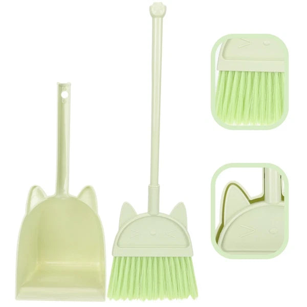 Children's Broom Set Cleaning Kids Role Play Toddler Dust Pan Mini Dustpan