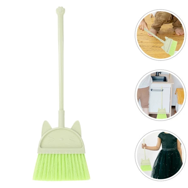 2 Pcs Children's Broom Set Toddler Baby Cleaning Toys Dustpan and Brush