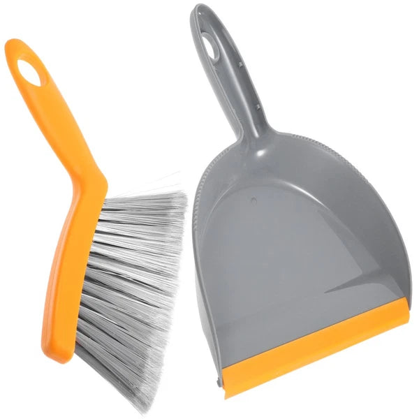 1 Set Desktop Dustpan Brush Set Small Mini Scrubber Dust Pan Broom Cleaning