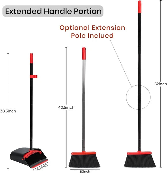 Modern Lightweight Broom and Dustpan Set for Effortless Cleaning and Storage