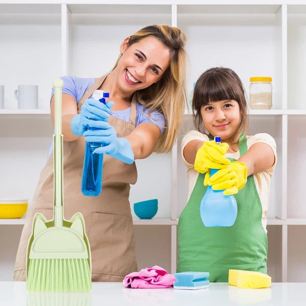 Children's Broom Set Cleaning Kids Role Play Toddler Dust Pan Mini Dustpan
