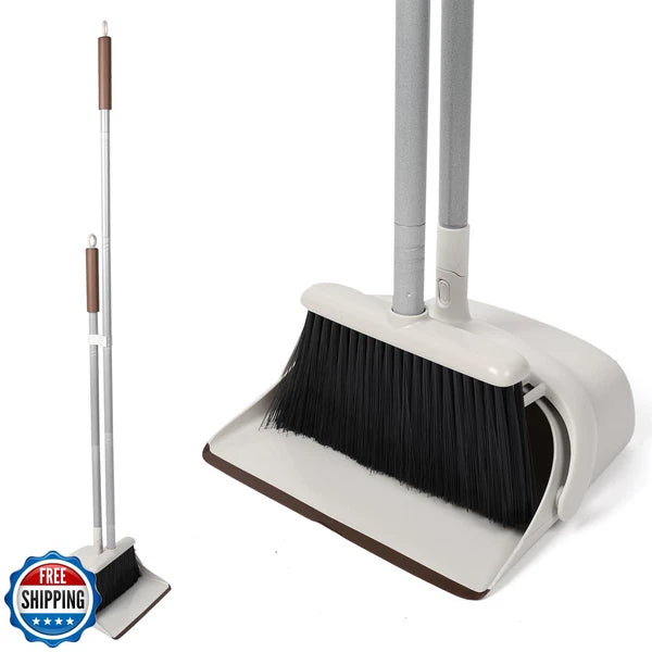 Jekayla 54" Long Handled Broom and Dustpan Set - Perfect Dust Pan and Brush C