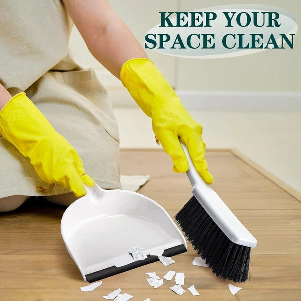 12 Pcs Mini Dustpan and Brush Set, Small Broom and Dustpan Set Small Cleaning