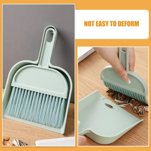 Desktop Broom Set Child Car Detailing Brush Dust Pan with Handle
