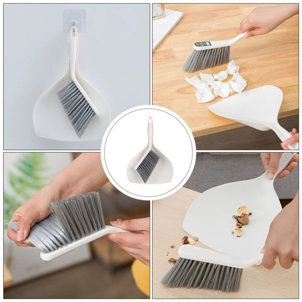 2 Sets Desktop Cleaning Kit Broom Dustpan Combination Accessories