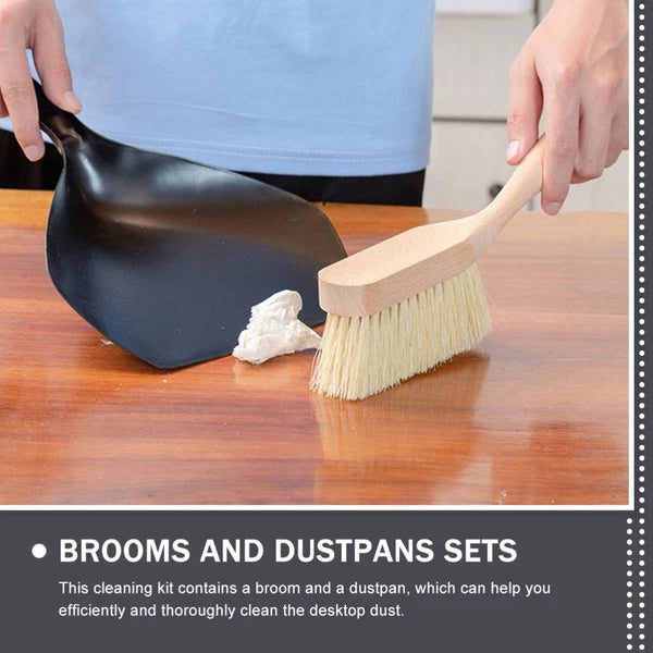 Garbage and Broom Set Child Countertop Household Brush Tool
