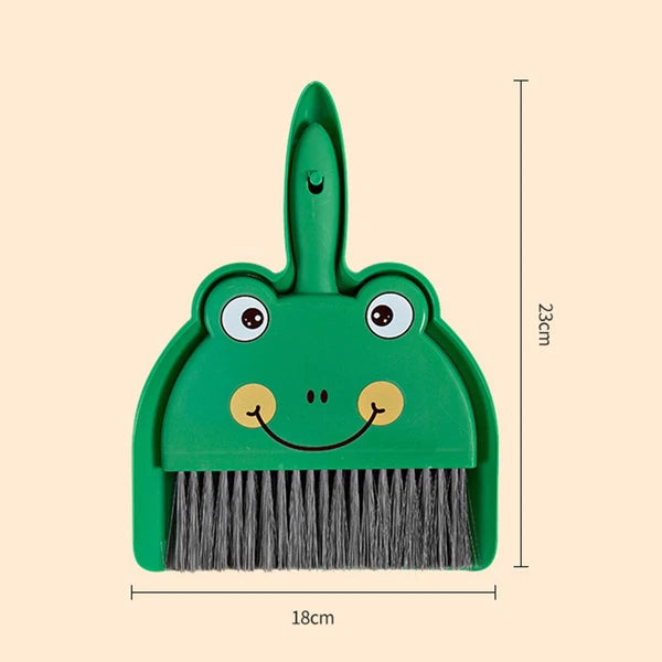 Dustpan and Brush Set Cartoon Mini Portable Cleaning Broom