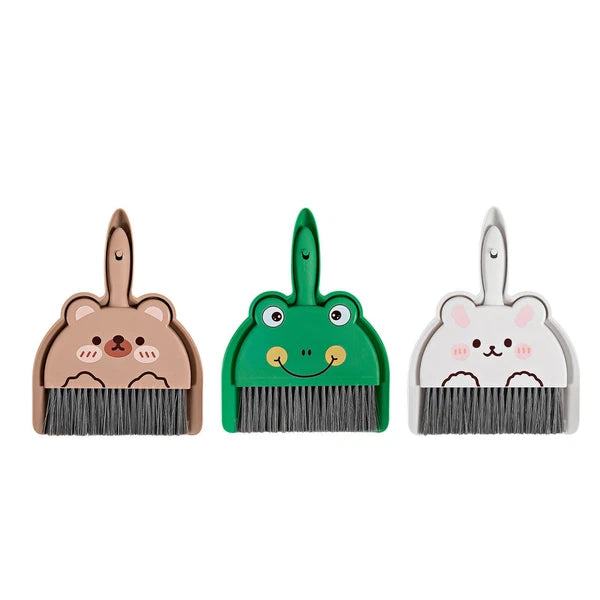 Dustpan and Brush Set Cartoon Mini Portable Cleaning Broom