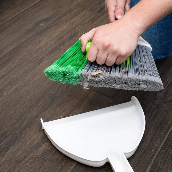 Precision Angle Broom Dust Pan Set All Surface Fibers Eco Friendly Clean Dust US
