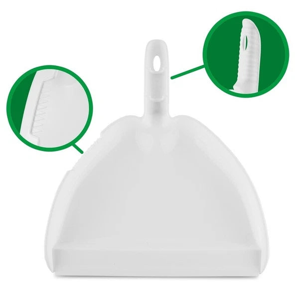 Angle Broom & Dust Pan Set Heavy Duty Cleaning Tools Indoor & Outdoor Use Green