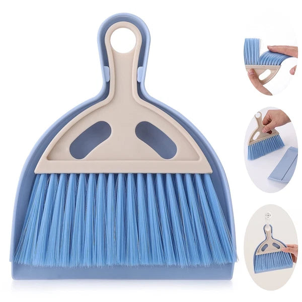 Small Dustpan and Brush Set Portable Table Top Brush Crumb Sweeper for Desk