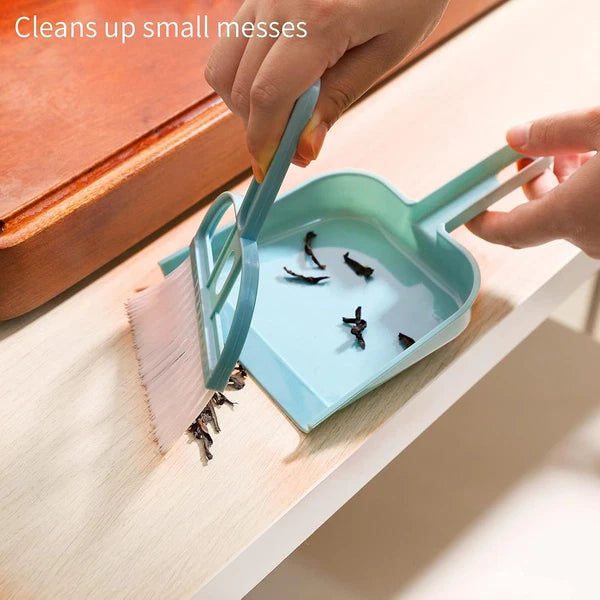 Mini Hand Broom and Dustpan Set 3 Pack Colorful Soft Bristle Cleaning Tool