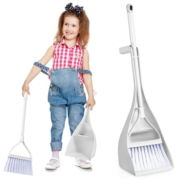Mini Broom and Dustpan Combination Dad Office Small Duster Plastic Desktop with