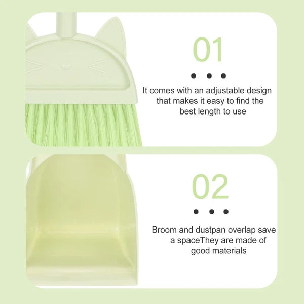 Children's Broom Set Cleaning Kids Childs Dustpan Brush Toddler Small Classroom