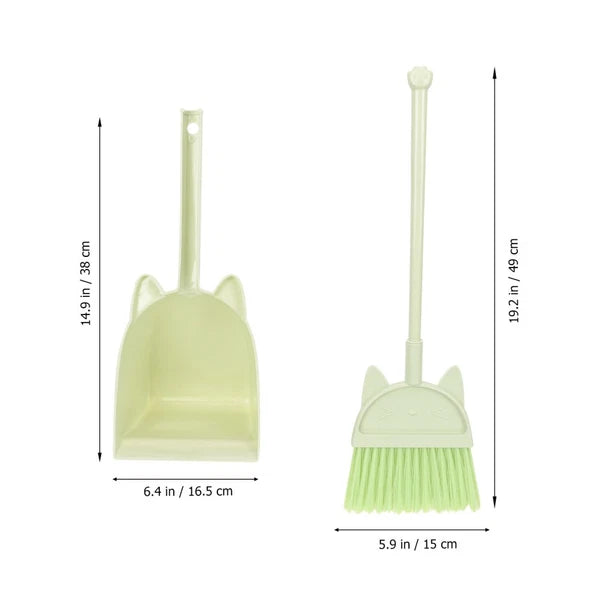 Children's Broom Set Cleaning Kids Childs Dustpan Brush Toddler Small Classroom