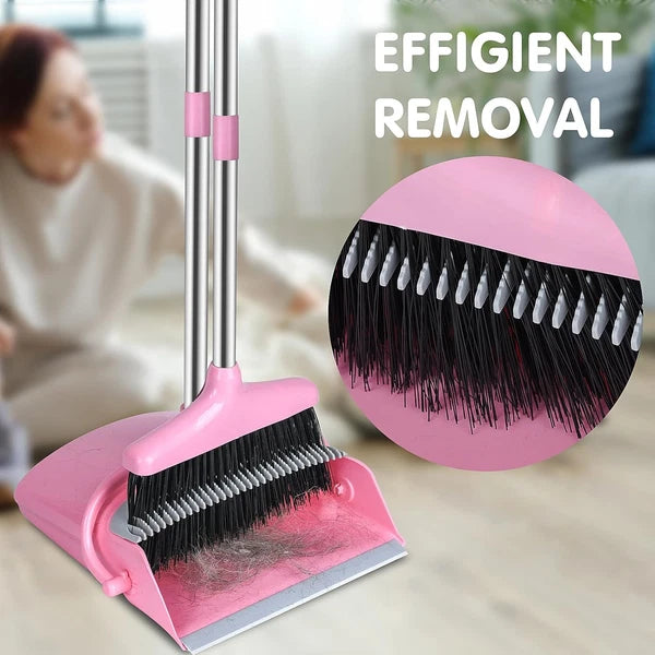 Broom Dustpan Set Broom Dustpan Combo Set Home Office Kitchen Pink