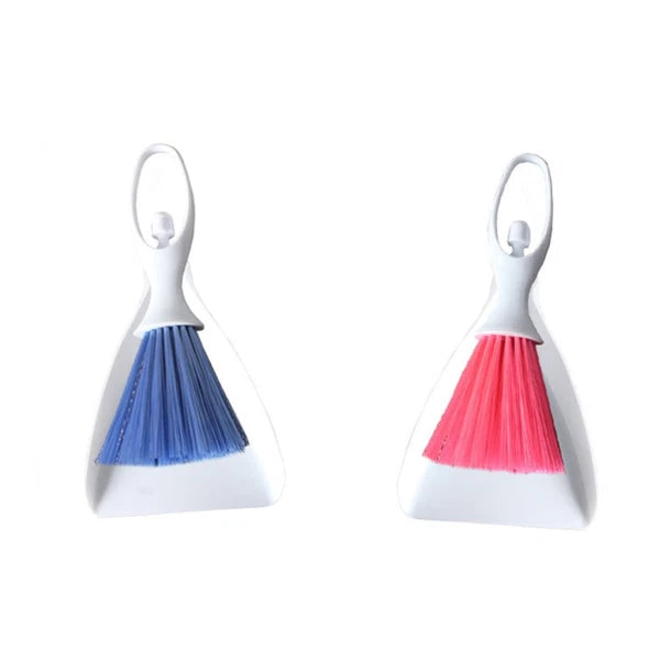 2 Sets Desktop Broom Portable Dustpan Brush Counter Cleaning Utensils Cleaner