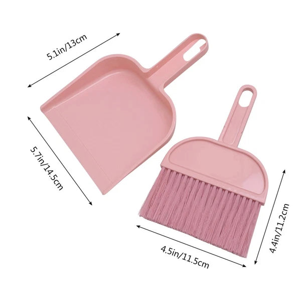 Mini Broom Dustpan Set Hand Whisk Pet Hair Removal Kitchen Gadgets