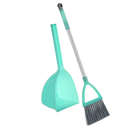 Toddler Brooms, Kids Broom, Small Broom and Dustpan Set, Household Mini Blue