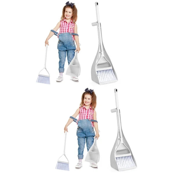 Mini Broom and Dustpan Combination Dad Office Small Duster Plastic Desktop with