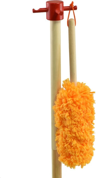 Justforkids Wooden Detachable Kids Cleaning Set - Duster, Brush, Mop, Broom and