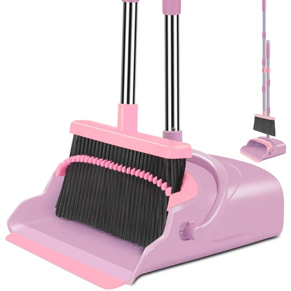 kelamayi Broom and Dustpan Set for Home Office Indoor&Outdoor Sweeping Stand ...