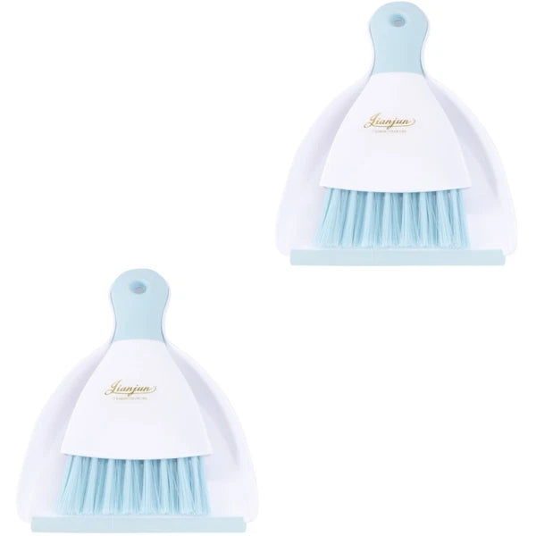 Set of 2 Convenient Small Dustpan Desktop Cleaner Cleaning Tools