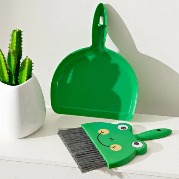 Dustpan and Brush Set Cartoon Mini Portable Cleaning Broom
