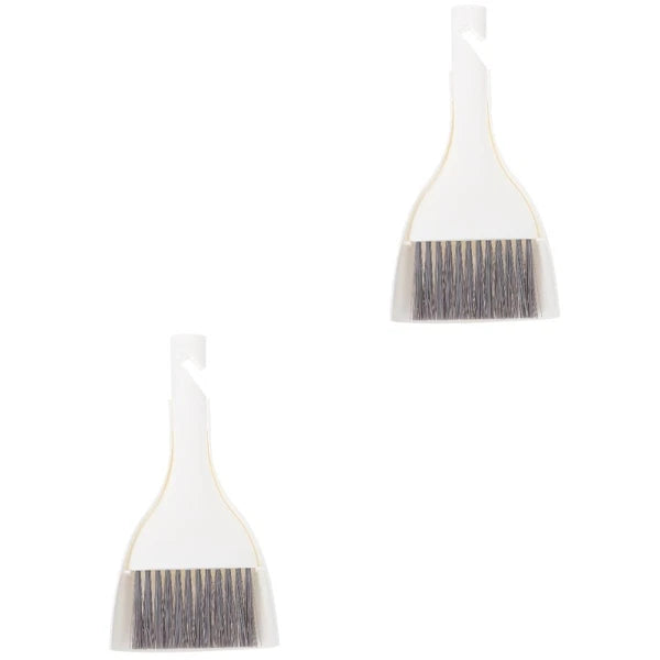 2 Sets Mini Dustpan Broom Desktop Cleaner Small Table Cleaning Kit Hand