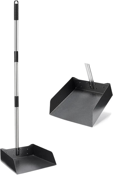 Ergonomic 39” Long Handled Dustpan - Rust-Proof Stainless Steel for Any Setting