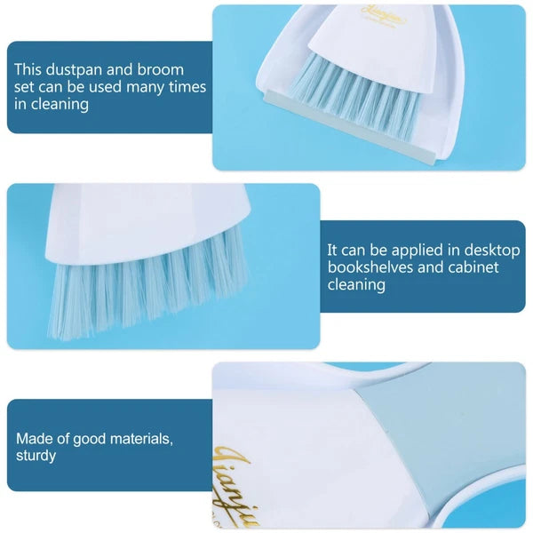 3 Pieces Convenient Small Dustpan Set Cleaning Tools Household Supplies