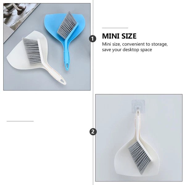 3 Sets Desktop Cleaning Kit Broom Dustpan Combination Supplies for The