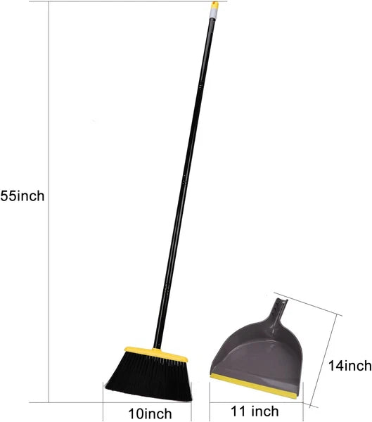 Broom and Dustpan Set,IndoorBroom with Dust pan Combo Set for Home,Angle Kitchen