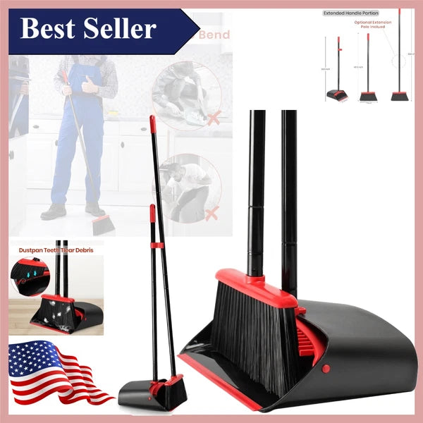 Modern Lightweight Broom and Dustpan Set for Effortless Cleaning and Storage