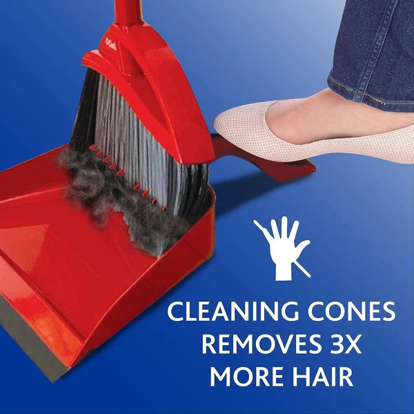 Pet Pro Broom with Step-On Dustpan | Remove 99% with One Sweep | Dustpan Remo...