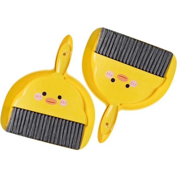 2 Sets Dustpan and Brush Mini Broom Child Kids Sweeping Toy Tool Small