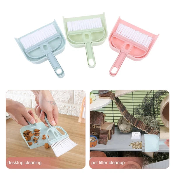 6 Sets Cleaning Artifact Mini Dust Pan and Brush Hand Broom Dustpan