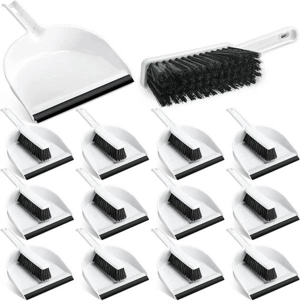 12 Pcs Mini Dustpan and Brush Set, Small Broom and Dustpan Set Small Cleaning
