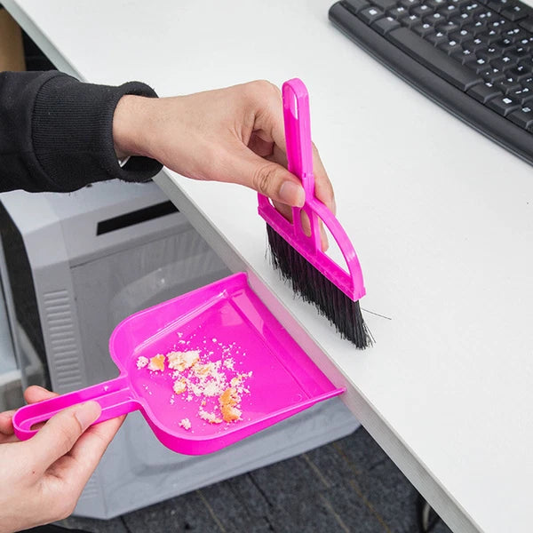 3 Pack Mini Hand Broom and Dustpan Set Cleaning Tools for Desk Car Pet Cage