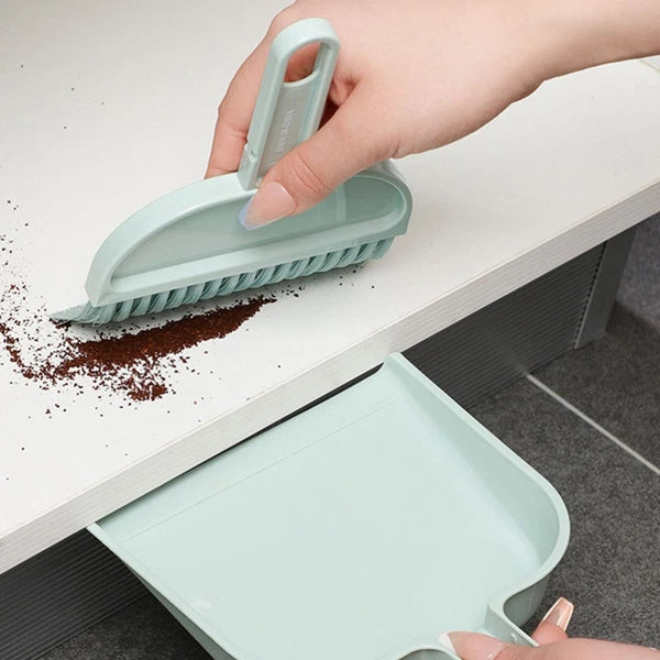 Desktop Broom Set Child Car Detailing Brush Dust Pan with Handle