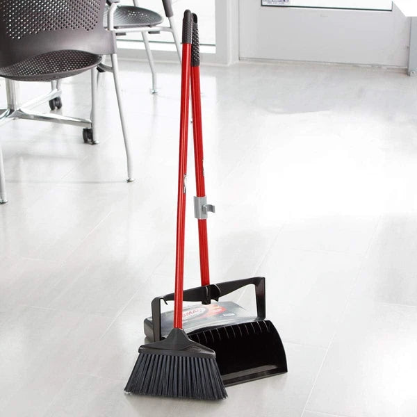 Durable Stainless Steel Lobby Broom and Dustpan Set - Ideal for Home & Office