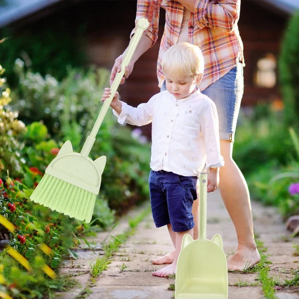 Children's Broom Set Kids Cleaning Girls Toddler and Dustpan for Kit